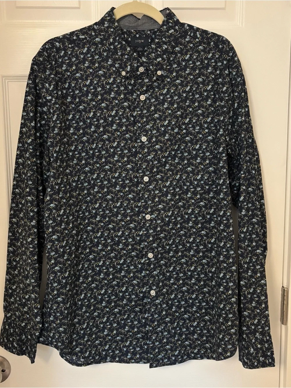 NWT J. Crew Navy Floral Button-Down Shirt